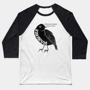 Kakaruia / Chatham Island black robin Baseball T-Shirt